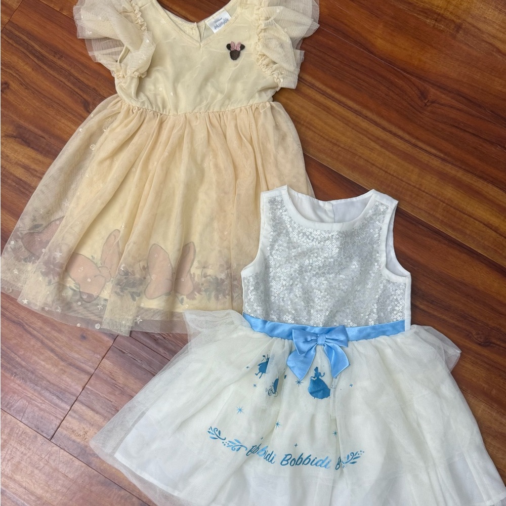 Disney Cream and White Kids Dress Duo